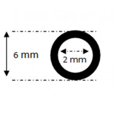 EPDM rubber rondsnoer hol | Ø 6 mm | per meter